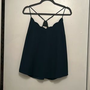 J. Crew factory emerald green scalloped cami in 12